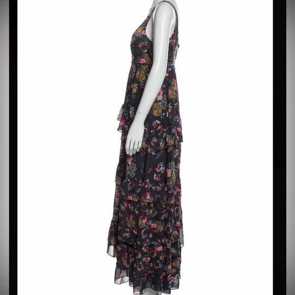 Cinq à Sept Alanis Tired ruffle Silk Dress US6 NWOT - Picture 6 of 14